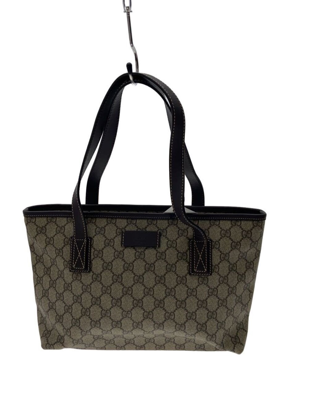 Gucci GG Supreme Monogram Joy Tote brown monogram black leather